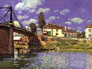 Alfred Sisley The Bridge at Villeneuve la Garenne Spain oil painting reproduction